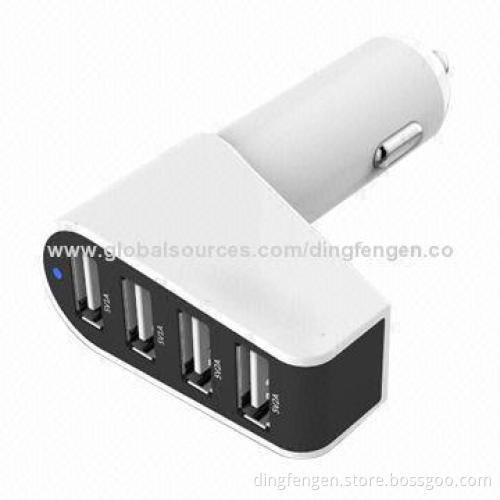 4 USB car charger, 5V/6.8A